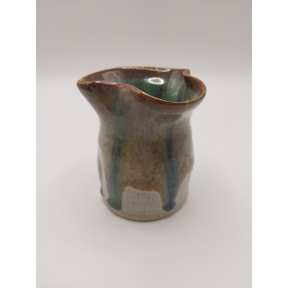 VTG Signed LC  Glazed  Studio Pottery MCM EUC